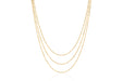 Hasson Triple Layered Chain Necklace in 14k yellow gold