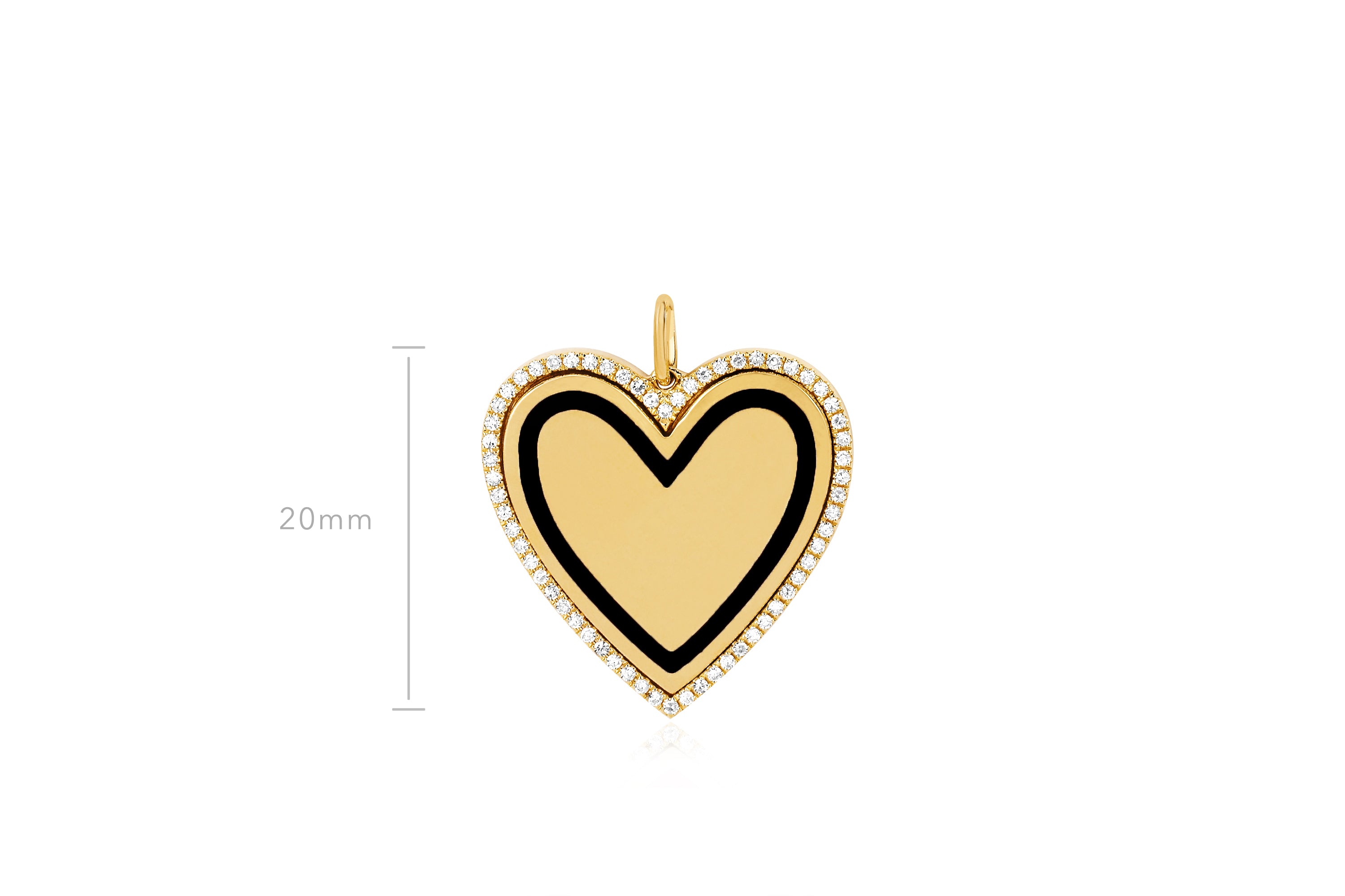 Diamond & Enamel Heart Charm