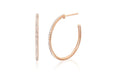 Half Diamond Essential Hoop Earring in 14k rose gold