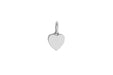 Gold Heart Necklace Charm in 14k white gold