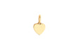 Gold Heart Necklace Charm in 14k yellow gold