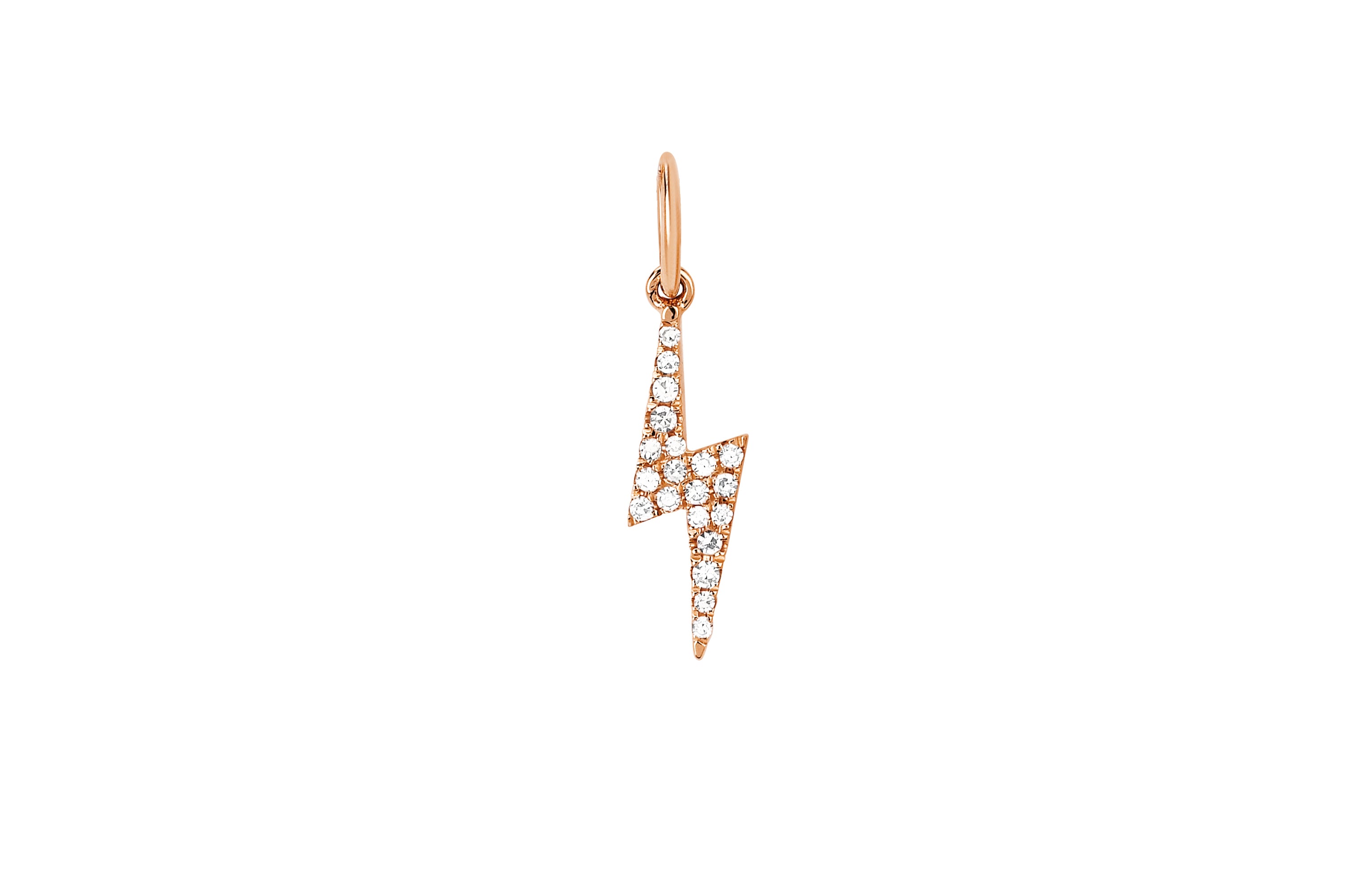 Diamond Lightning Bolt Necklace Charm