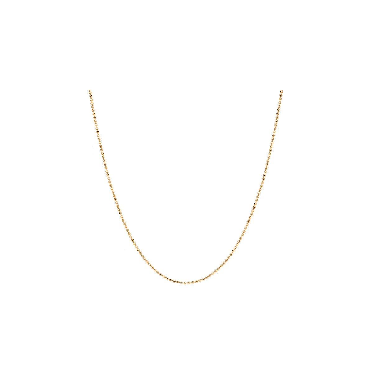 Gold Faceted Ball Chain in 14k rose gold