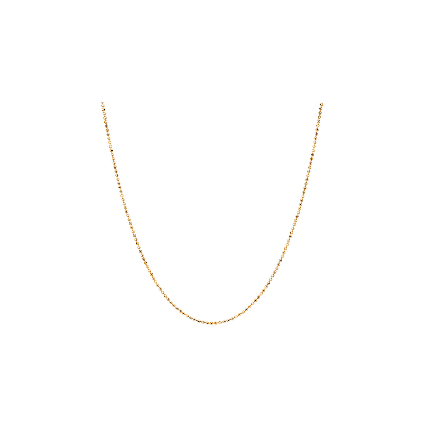 Gold Faceted Ball Chain in 14k rose gold