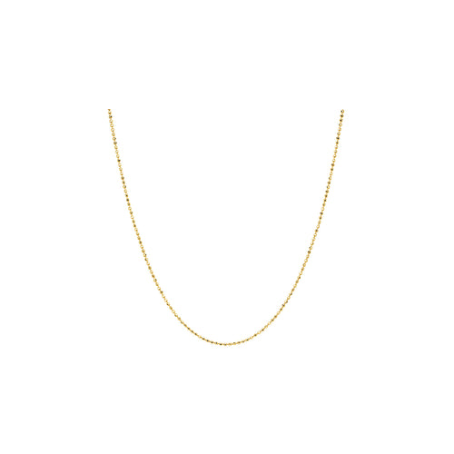 Gold Faceted Ball Chain in 14k yellow gold