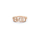 Diamond Custom Name Ring in rose gold