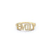 Diamond Custom Name Ring in yellow gold