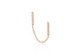 Diamond Double Huggie Chain Earring in 14k Rose Gold with Additional View of Earring