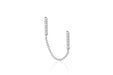 Diamond Double Huggie Chain Earring in 14k White Gold with Additional View of Earring