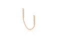 Diamond Double Huggie Chain Earring in 14k Yellow Gold Additional View of Earring
