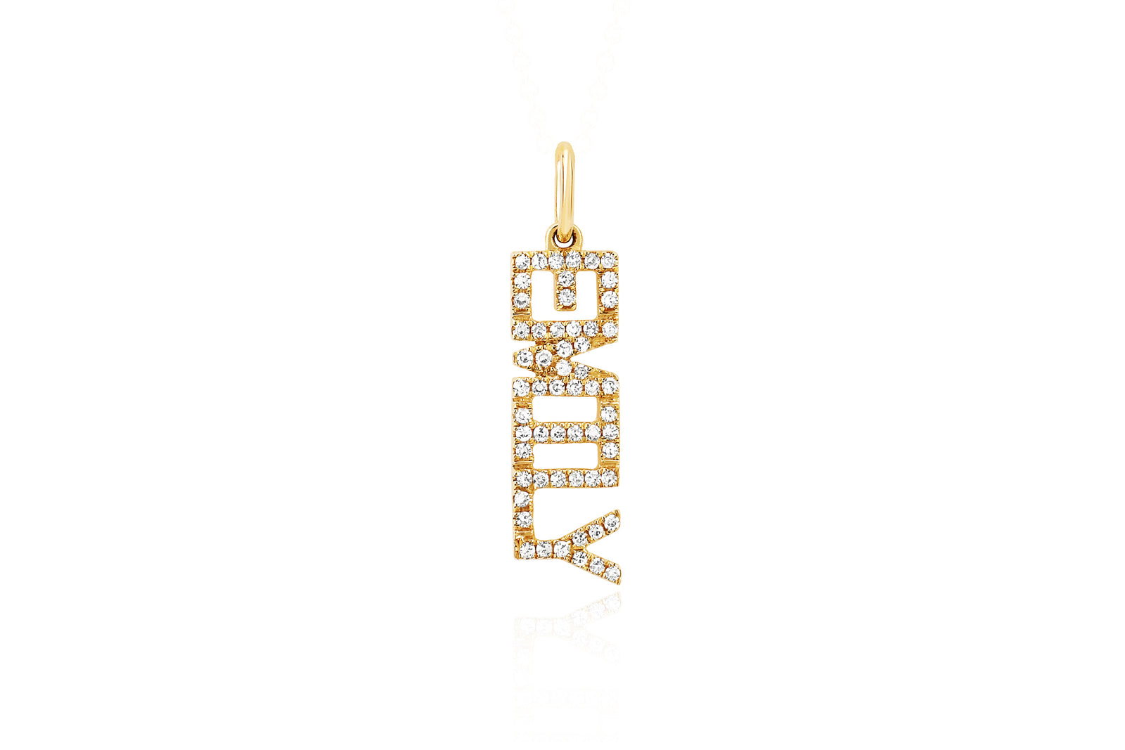 Diamond Name Necklace Charm