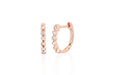 Diamond Bezel Huggie Earring in 14k rose gold