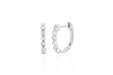 Diamond Bezel Huggie Earring in 14k white gold