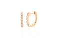 Diamond Bezel Huggie Earring in 14k yellow gold