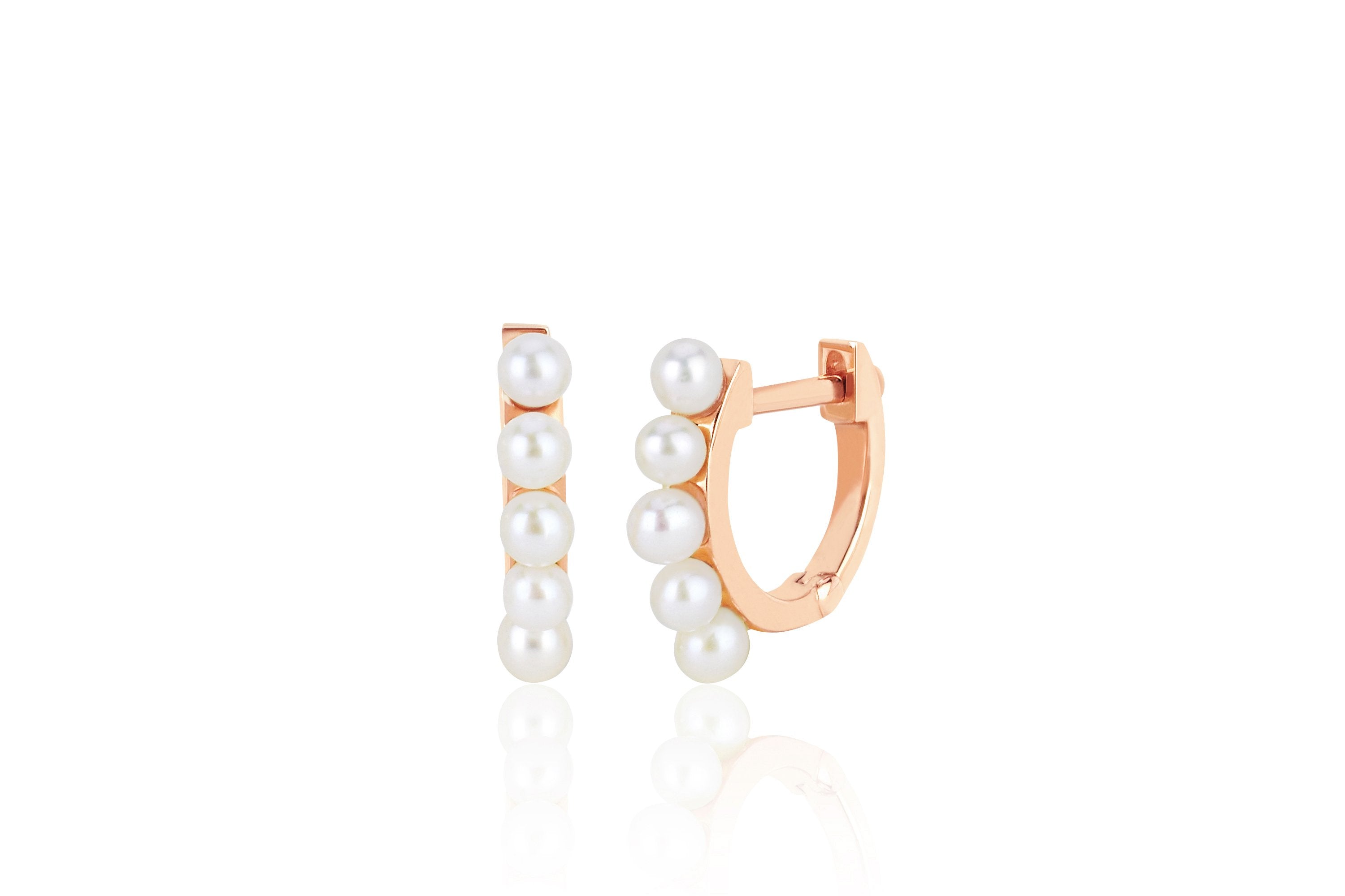 Pearl Mini Huggie Earring