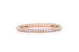 3 Sided Diamond Eternity Band Ring in 14k rose gold