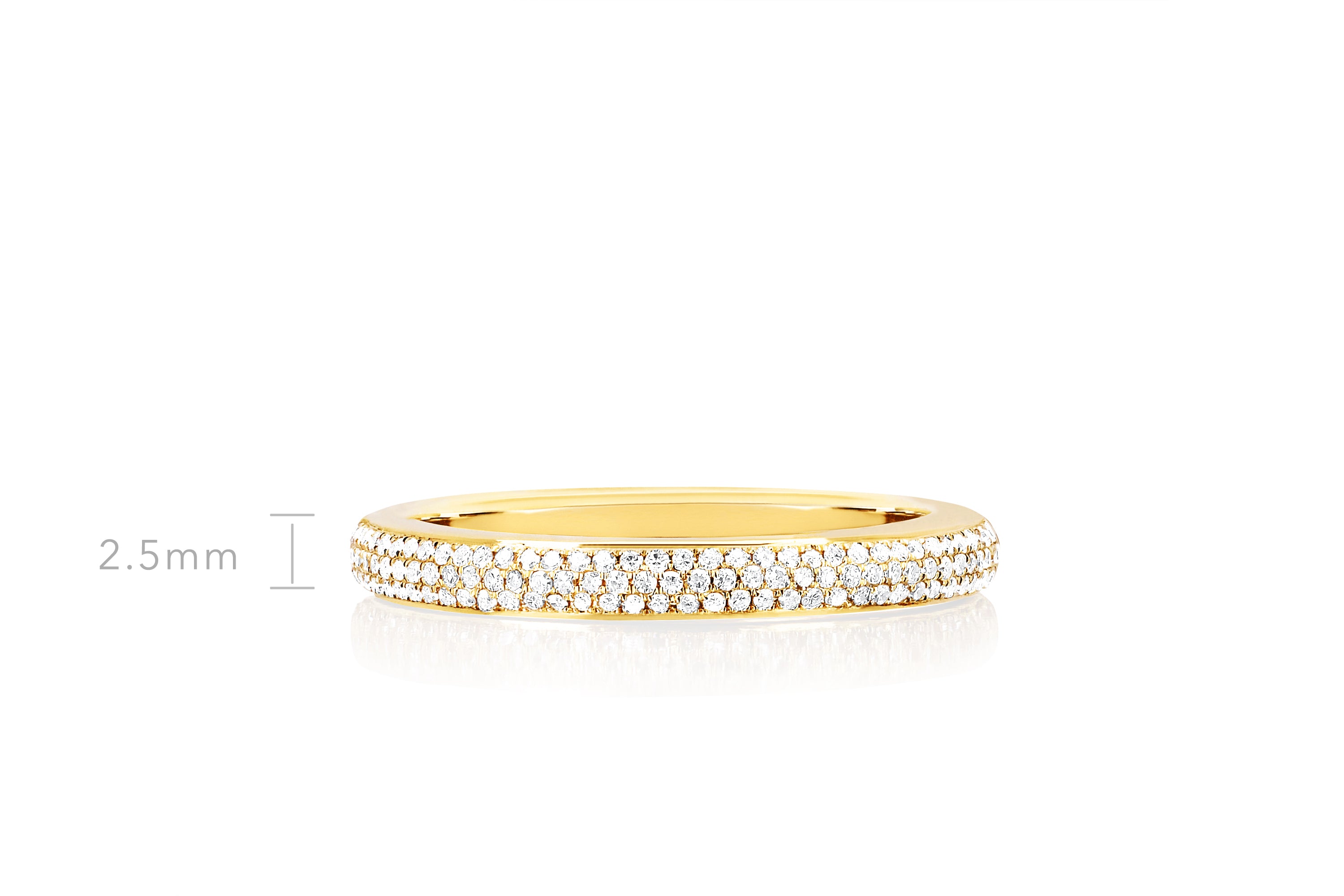 Two Tone Diamond & White Enamel Band Ring