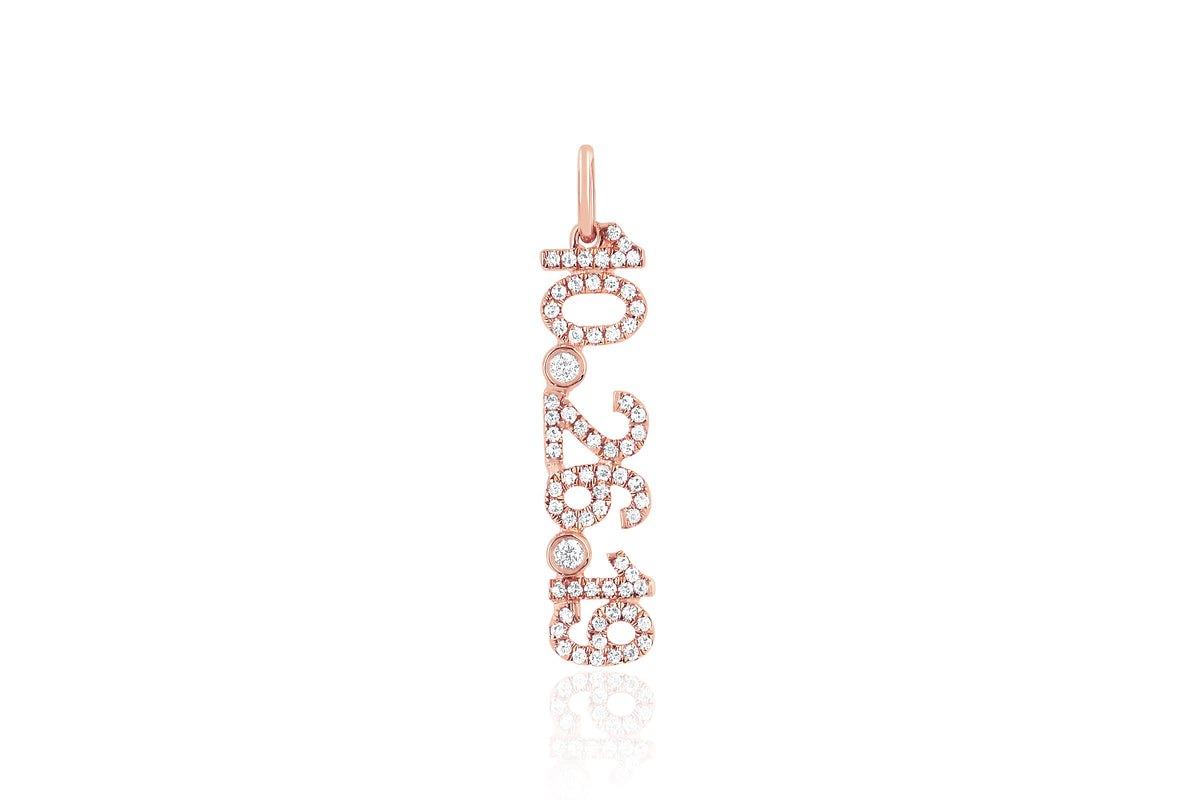 Diamond Date Necklace Charm