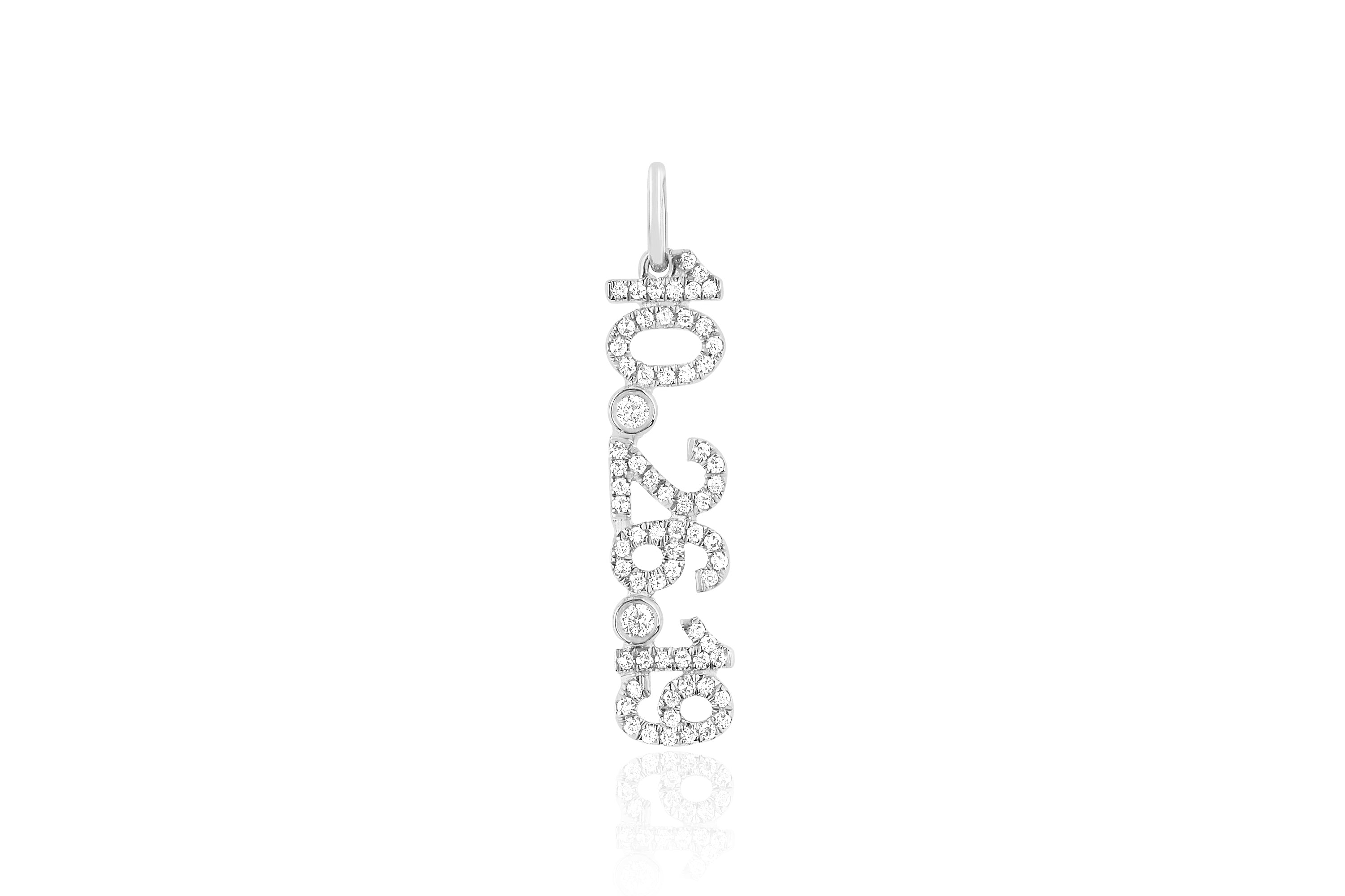 Diamond Date Necklace Charm