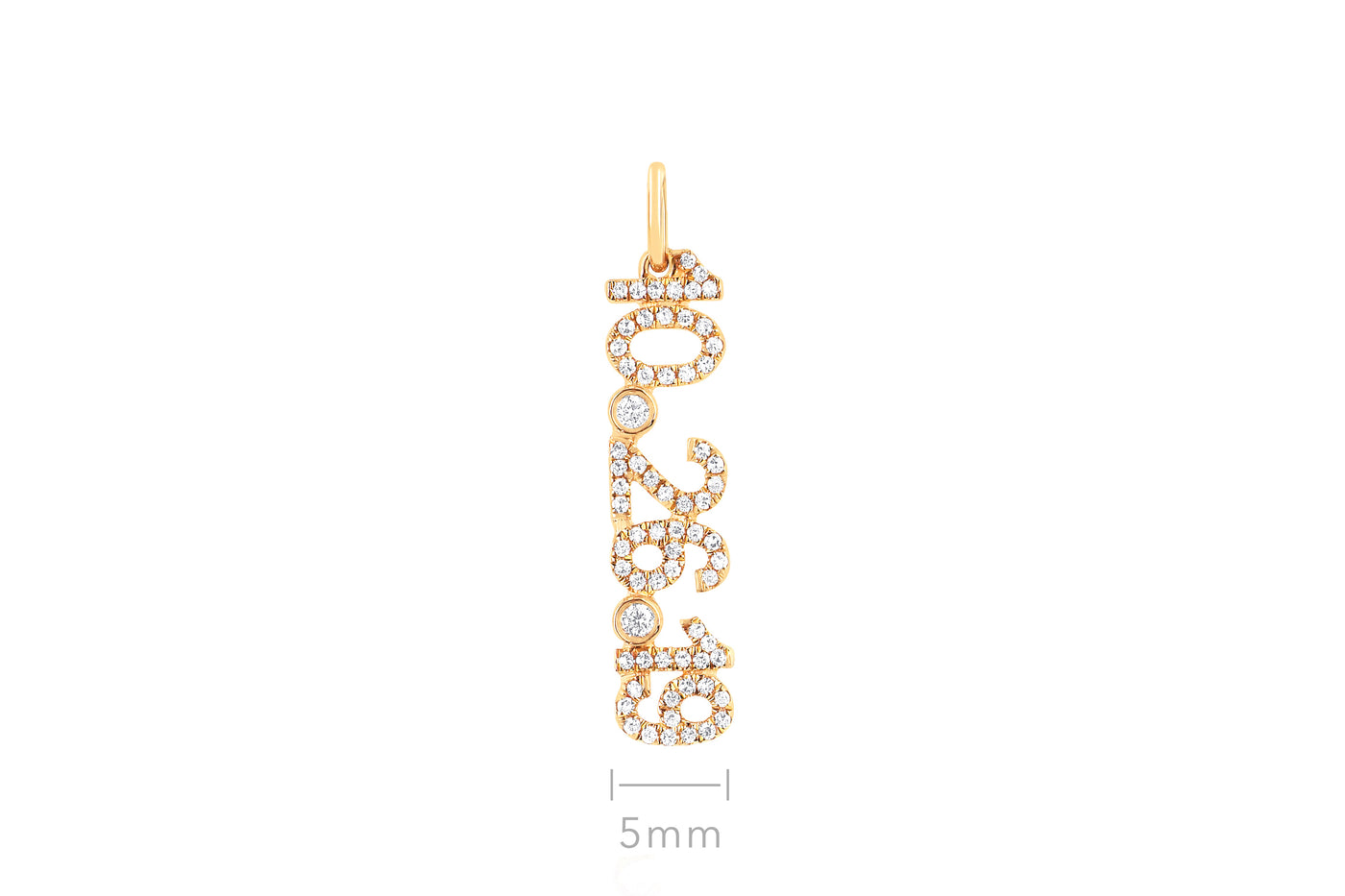 Diamond Date Necklace Charm