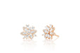 Marquise Diamond Cluster Stud Earring in 14k rose gold