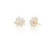 Marquise Diamond Cluster Stud Earring in 14k yellow gold