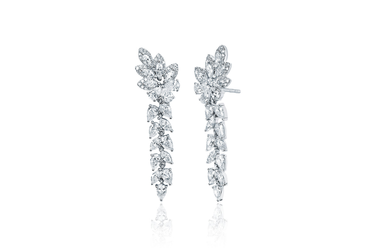 Diamond Pretty Lady Drop Earring in white gold
