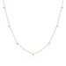 7 Prong Set Diamond Necklace in 14k rose gold