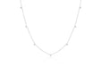 7 Prong Set Diamond Necklace in 14k white gold
