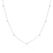 7 Prong Set Diamond Necklace in 14k white gold