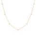 7 Prong Set Diamond Necklace in 14k yellow gold