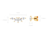 The Marquise Set in 14k Yellow Gold to Show Size Comparison - 1 Diamond Marquise Fan Stud & 1 of Diamond Marquise Stud