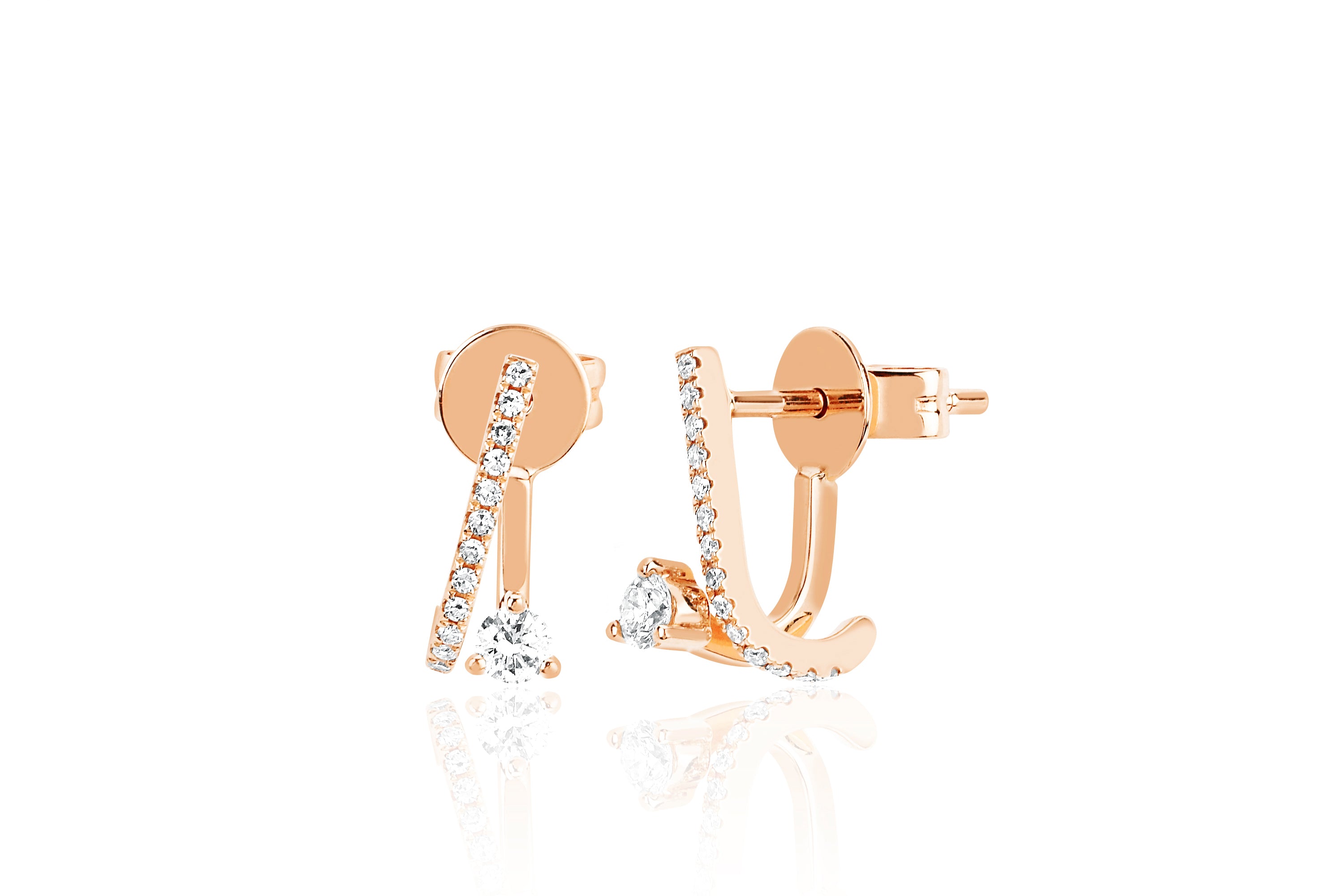 Prong Set Diamond Illusion Stud Earring — EF Collection®