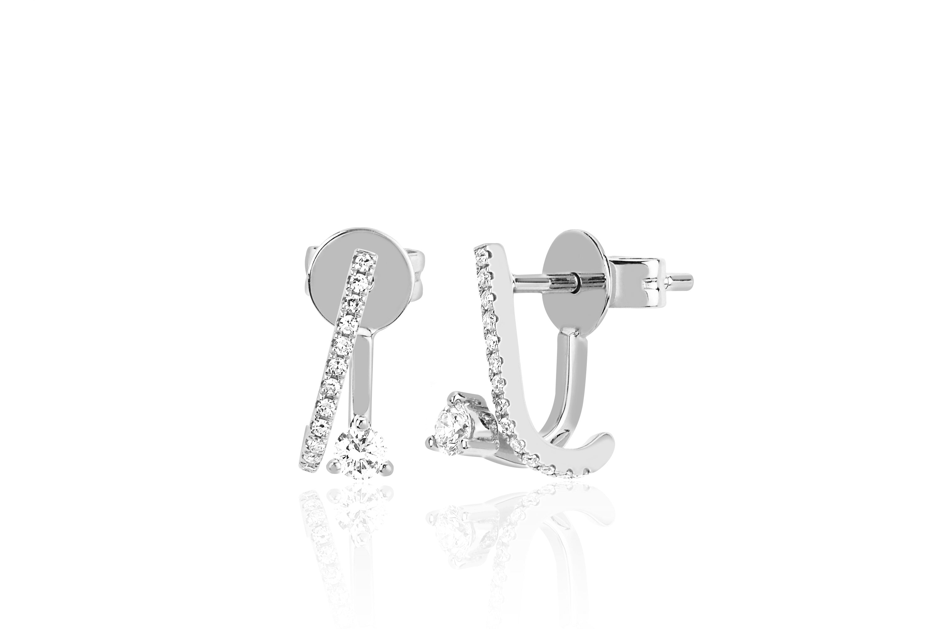 Prong Set Diamond Illusion Stud Earring