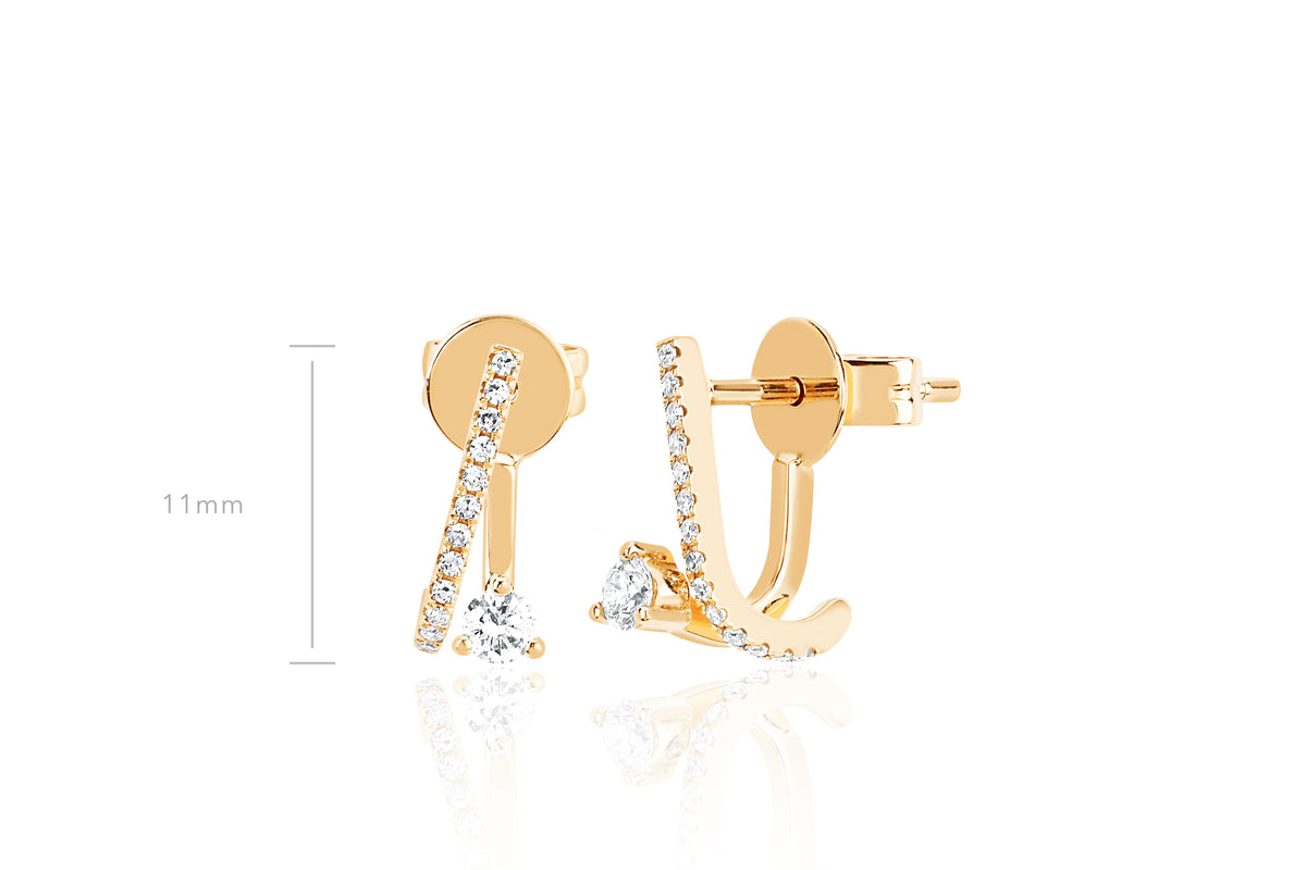 Prong Set Diamond Illusion Stud Earring