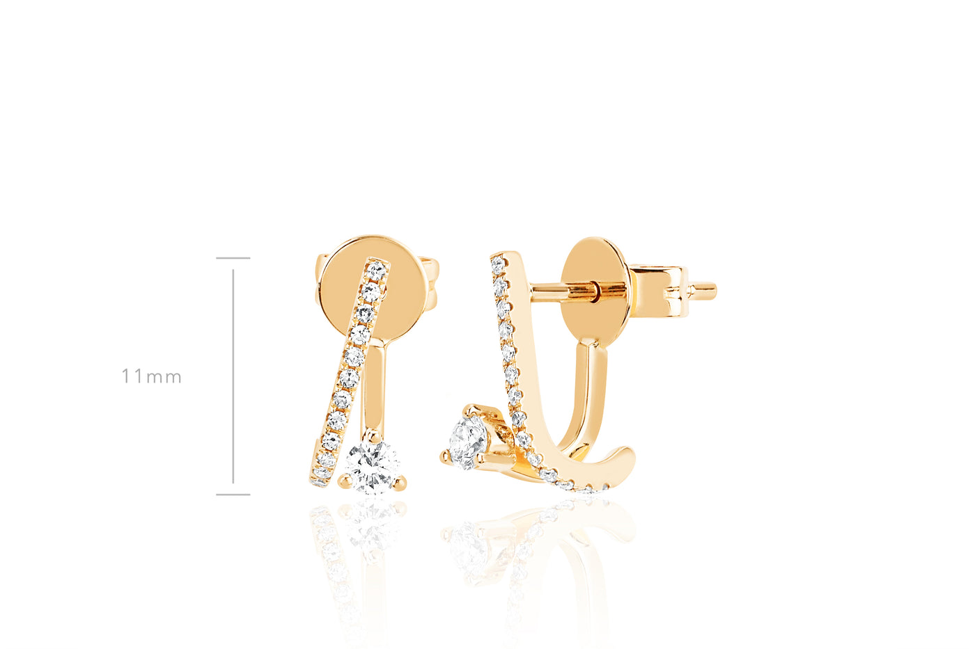 Prong Set Diamond Illusion Stud Earring