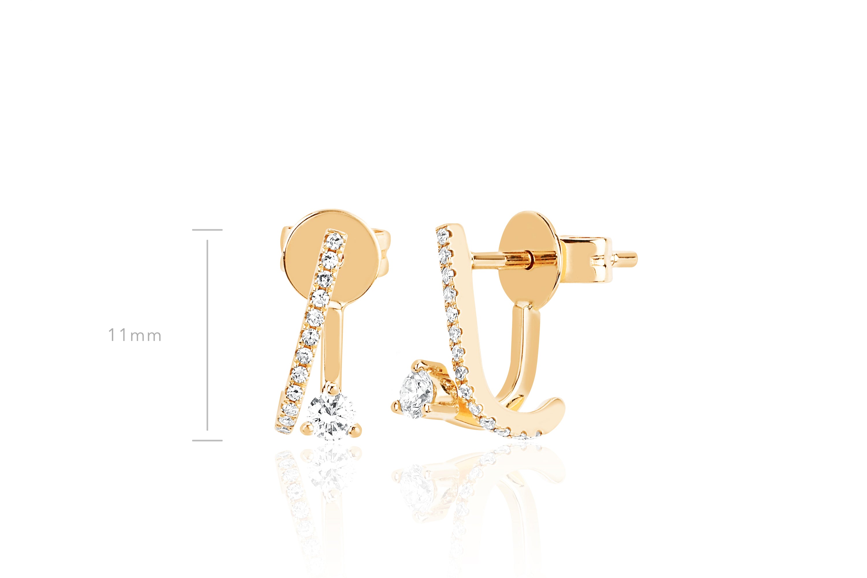 Prong Set Diamond Illusion Stud Earring