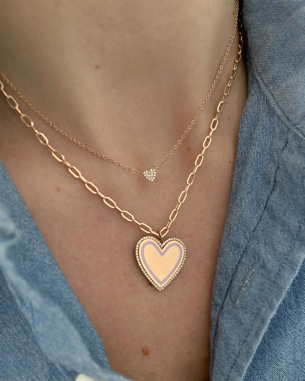 Baby Diamond Heart Necklace