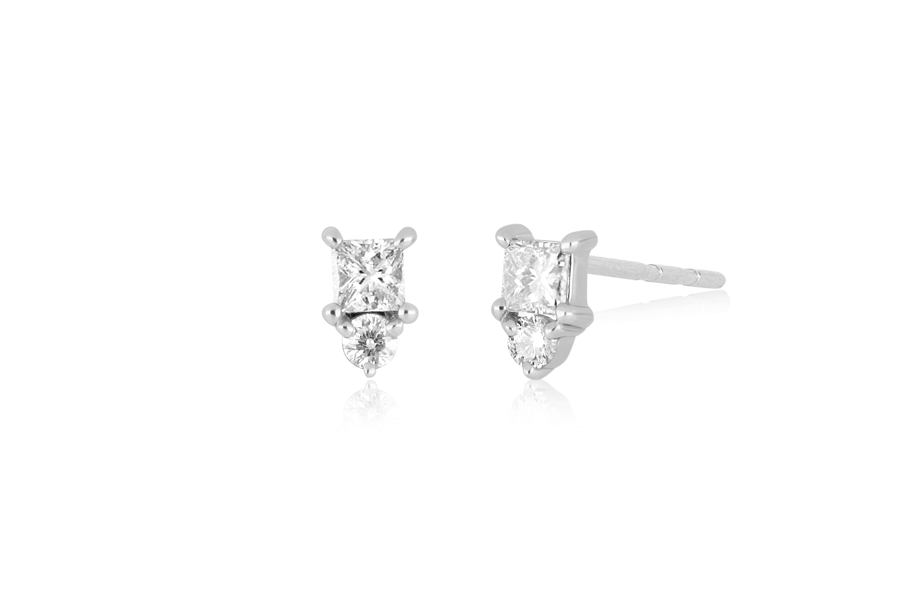 Clear quartz stud earrings  April birthstone alternative – Summer Gems