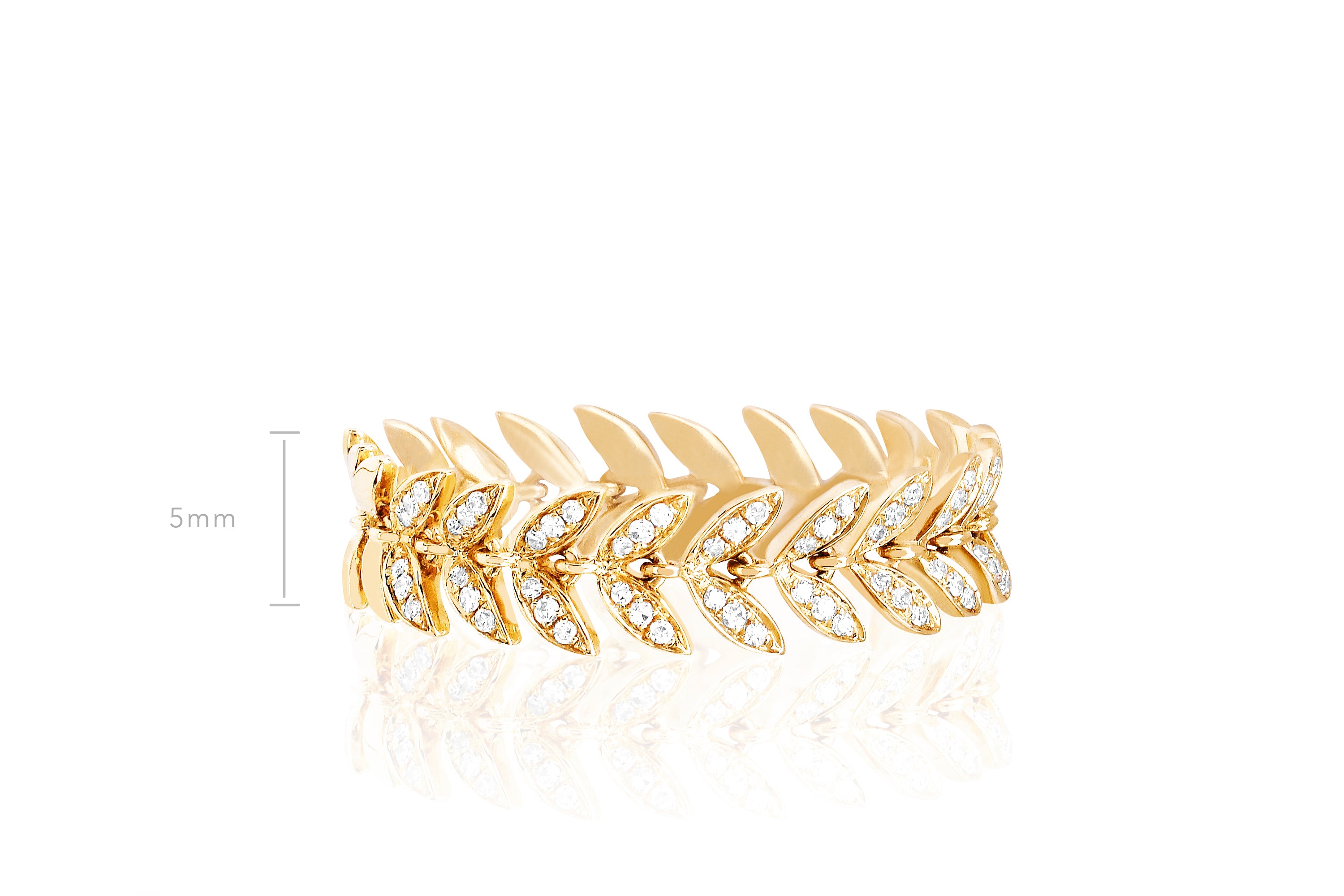 Diamond Leaf Ring
