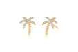 Diamond Wild Palm Stud Earring in 14k rose gold
