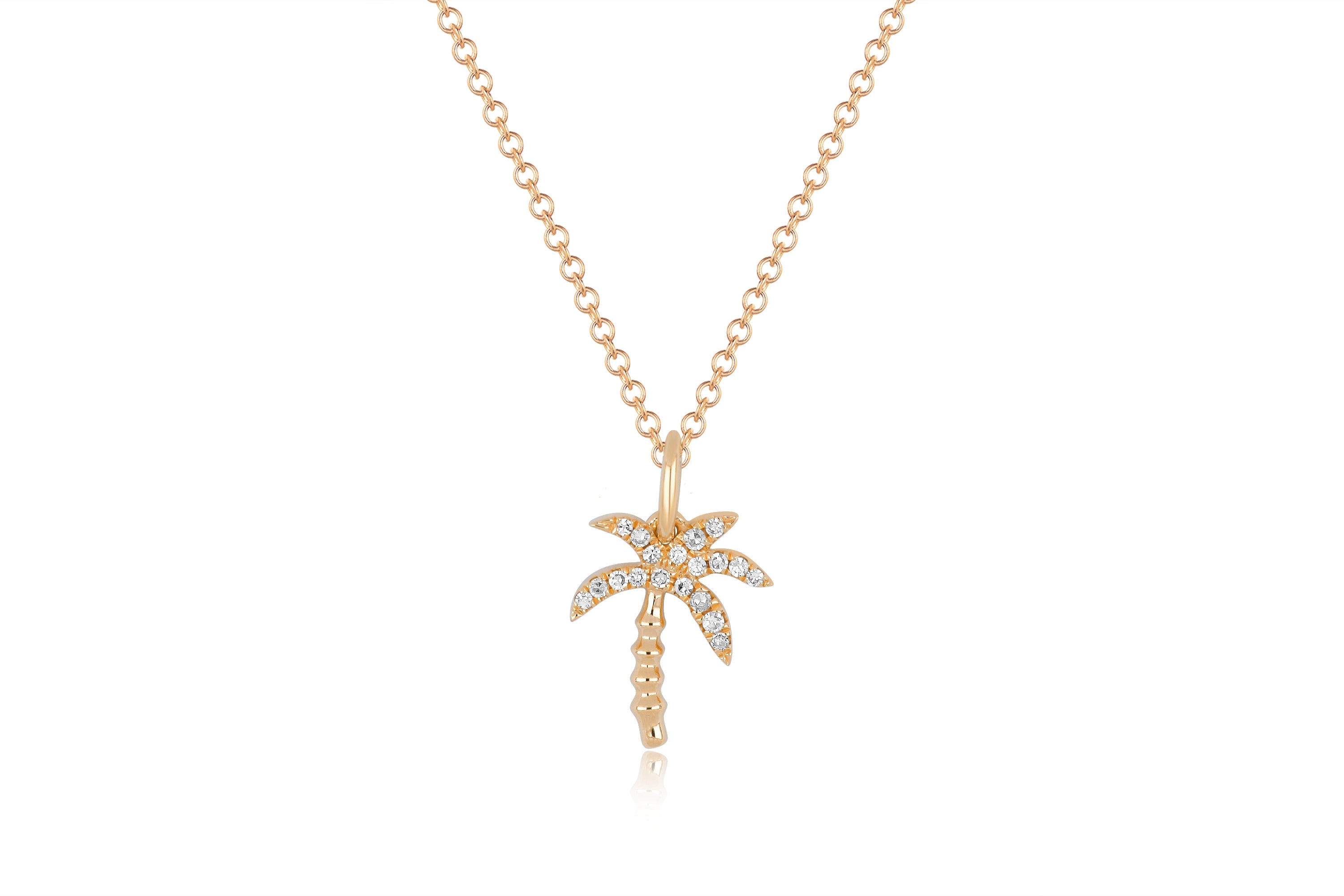 Diamond Wild Palm Necklace