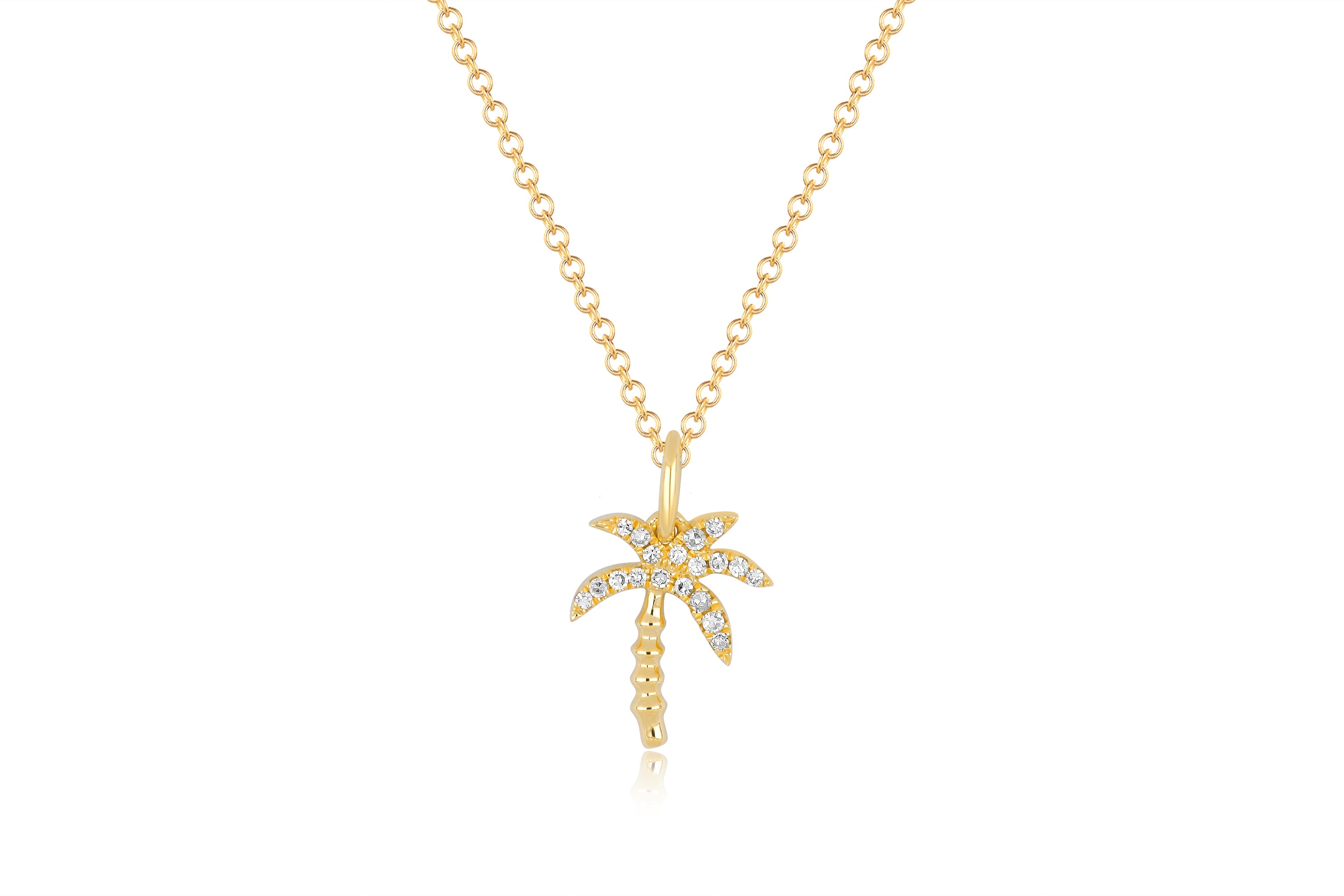 Diamond Wild Palm Necklace