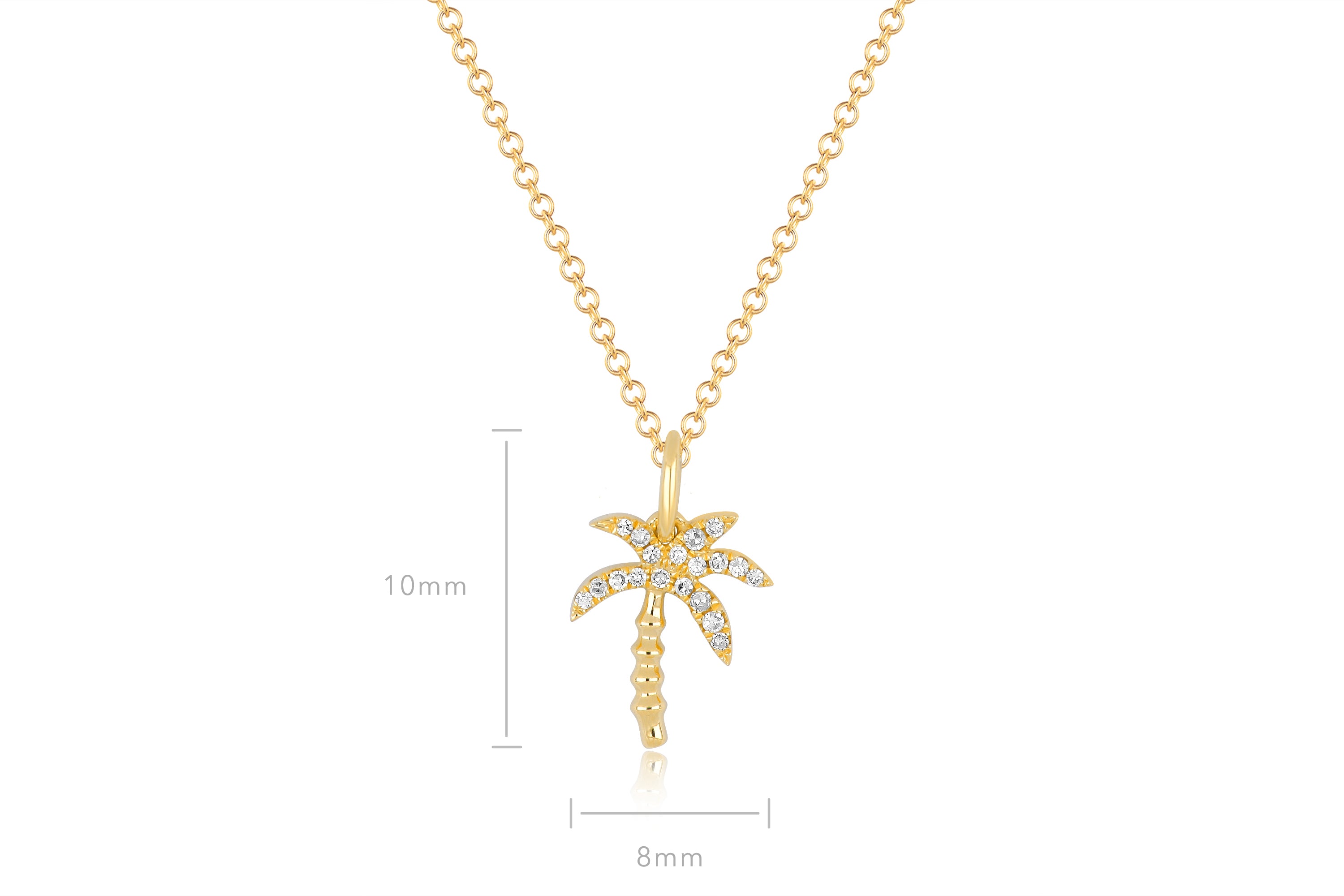 Diamond Wild Palm Necklace