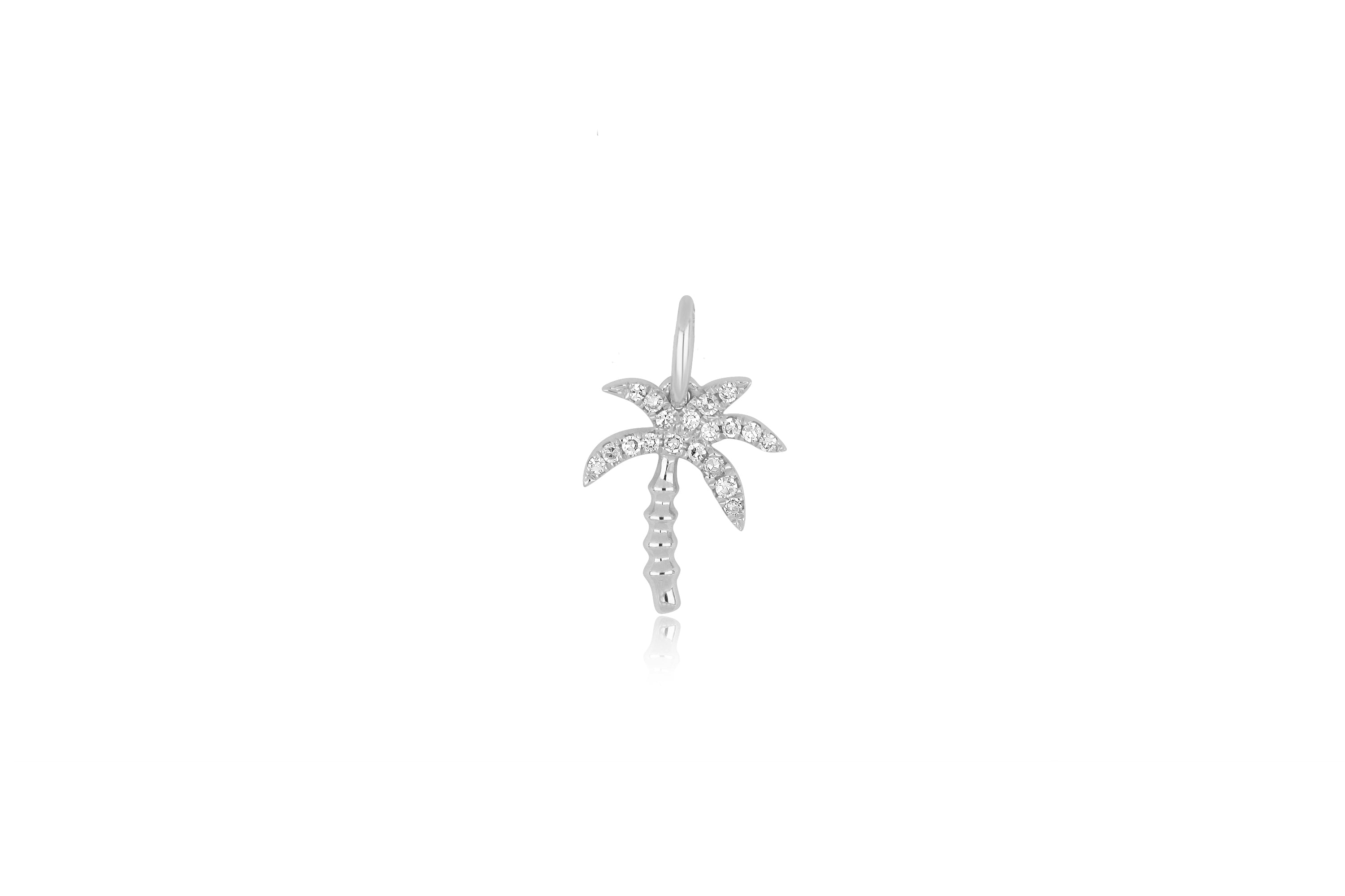 Diamond Wild Palm Necklace Charm