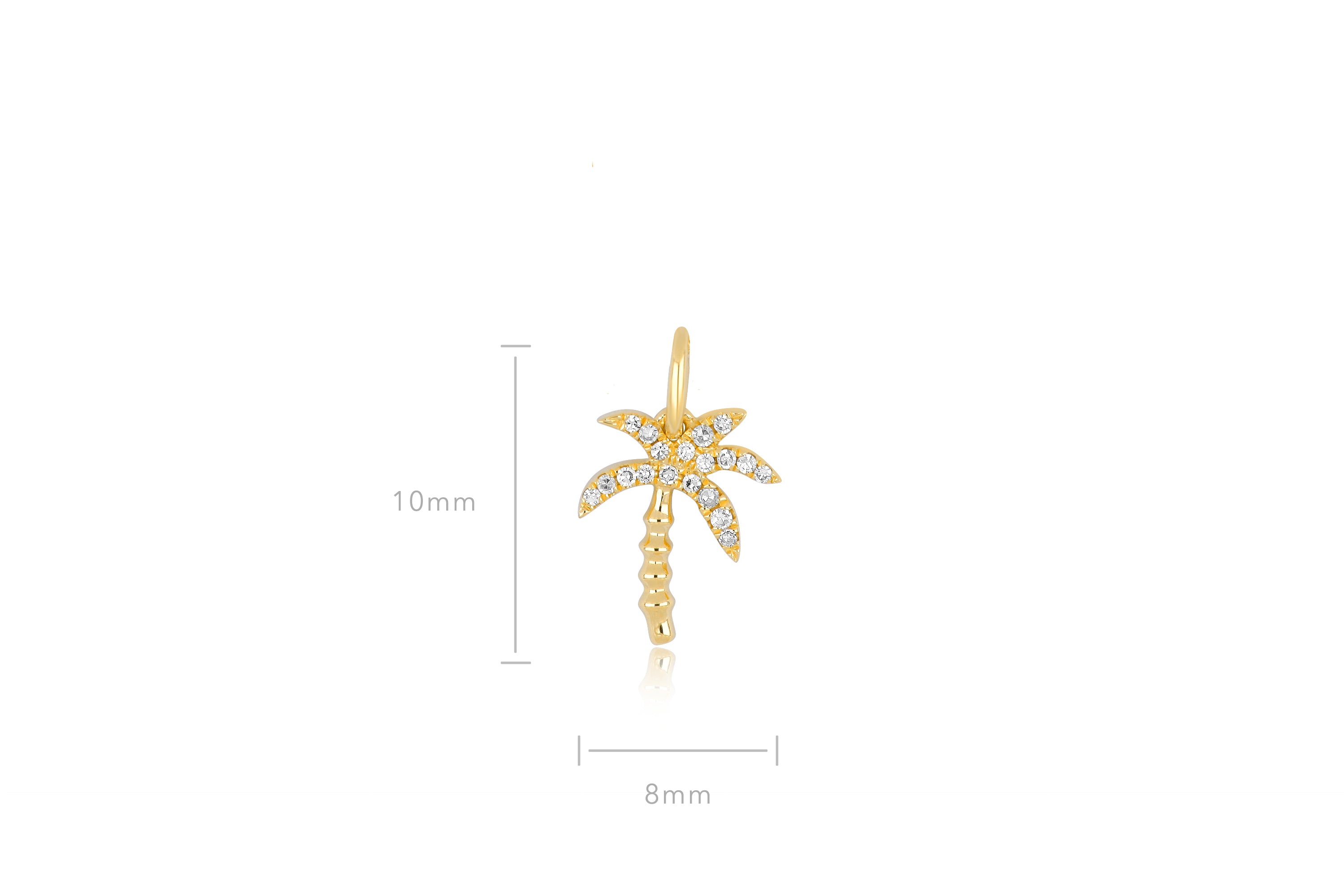 Diamond Wild Palm Necklace Charm