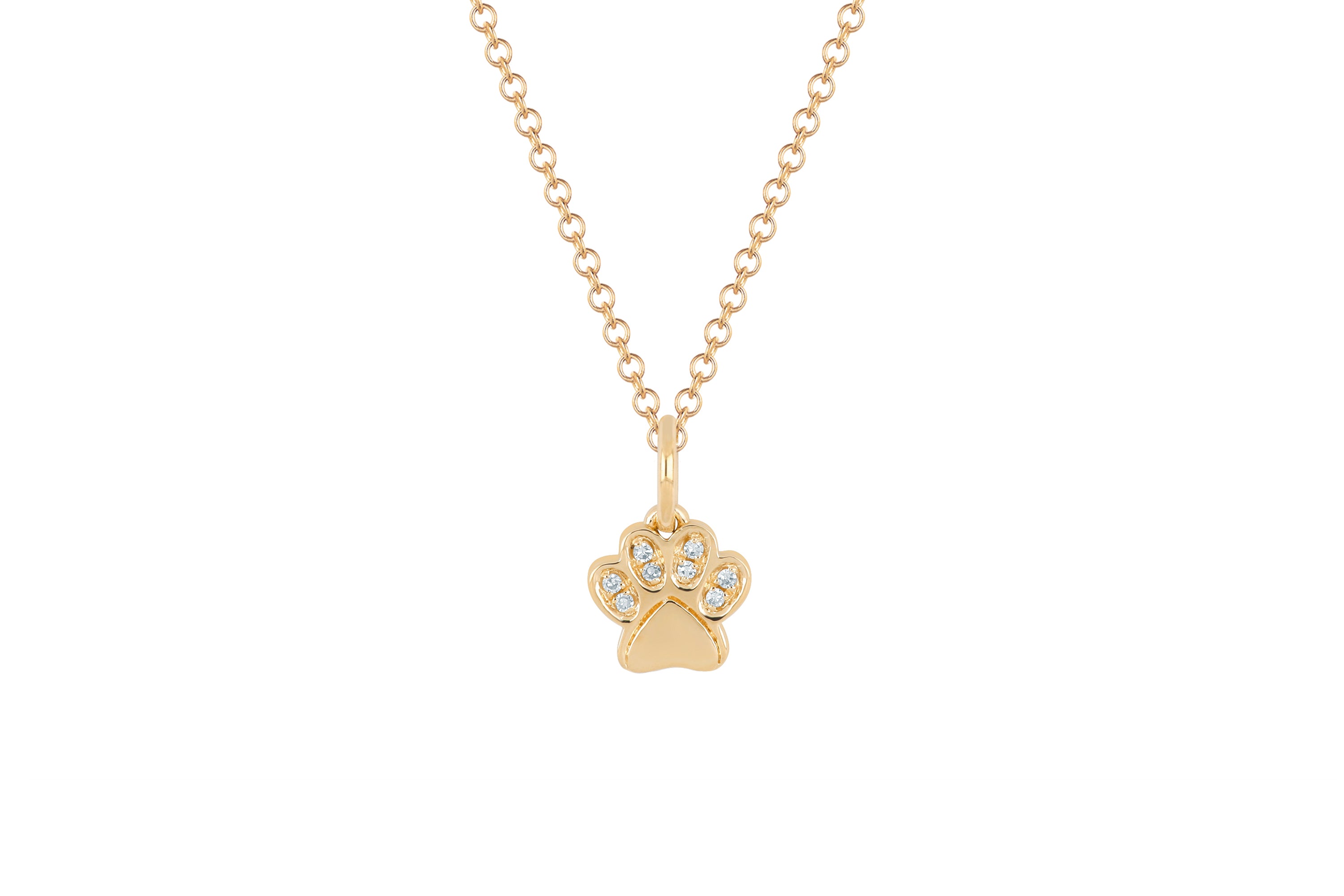 Diamond Paw Necklace