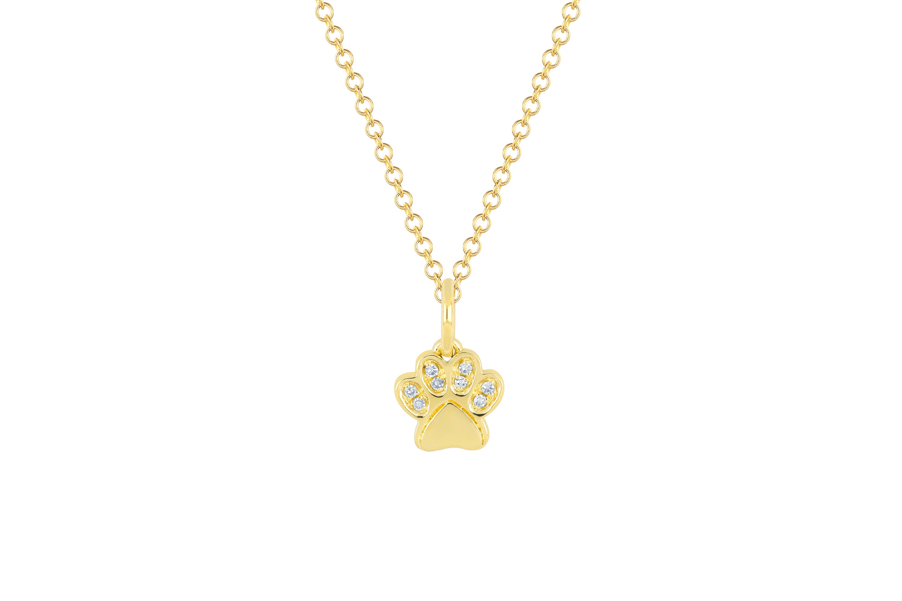 Diamond Paw Necklace