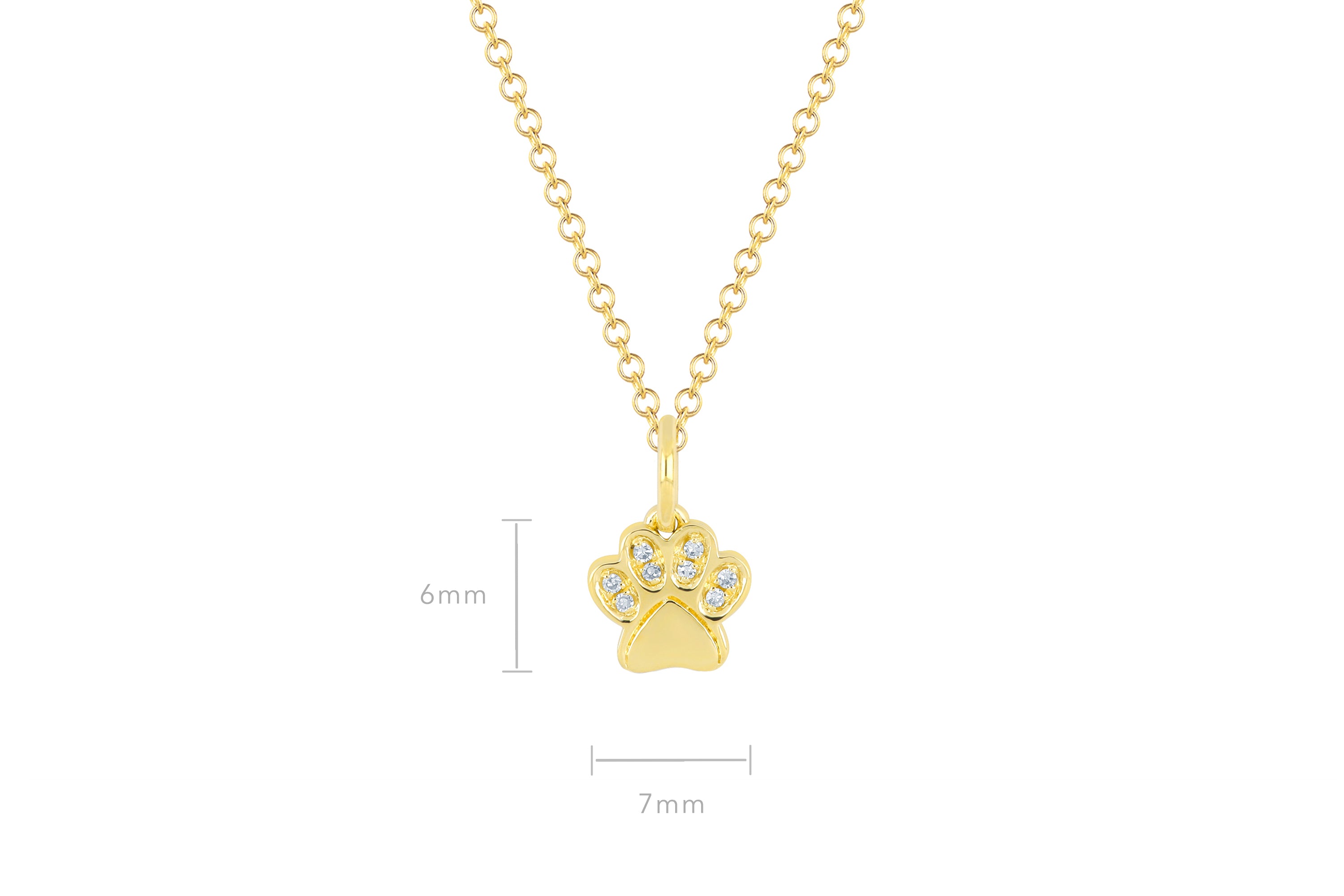Diamond Paw Necklace