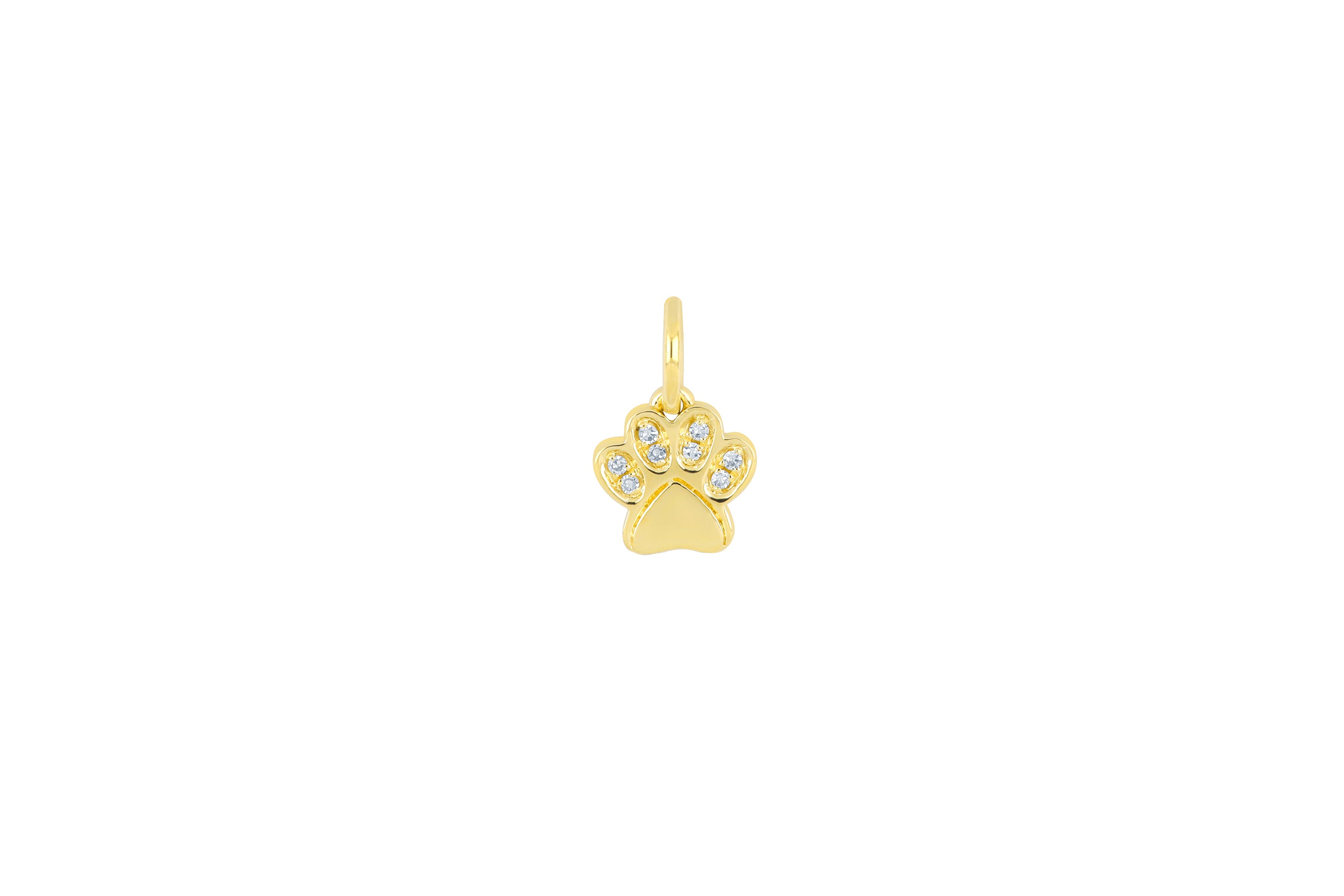 Diamond paw print charm Clearance